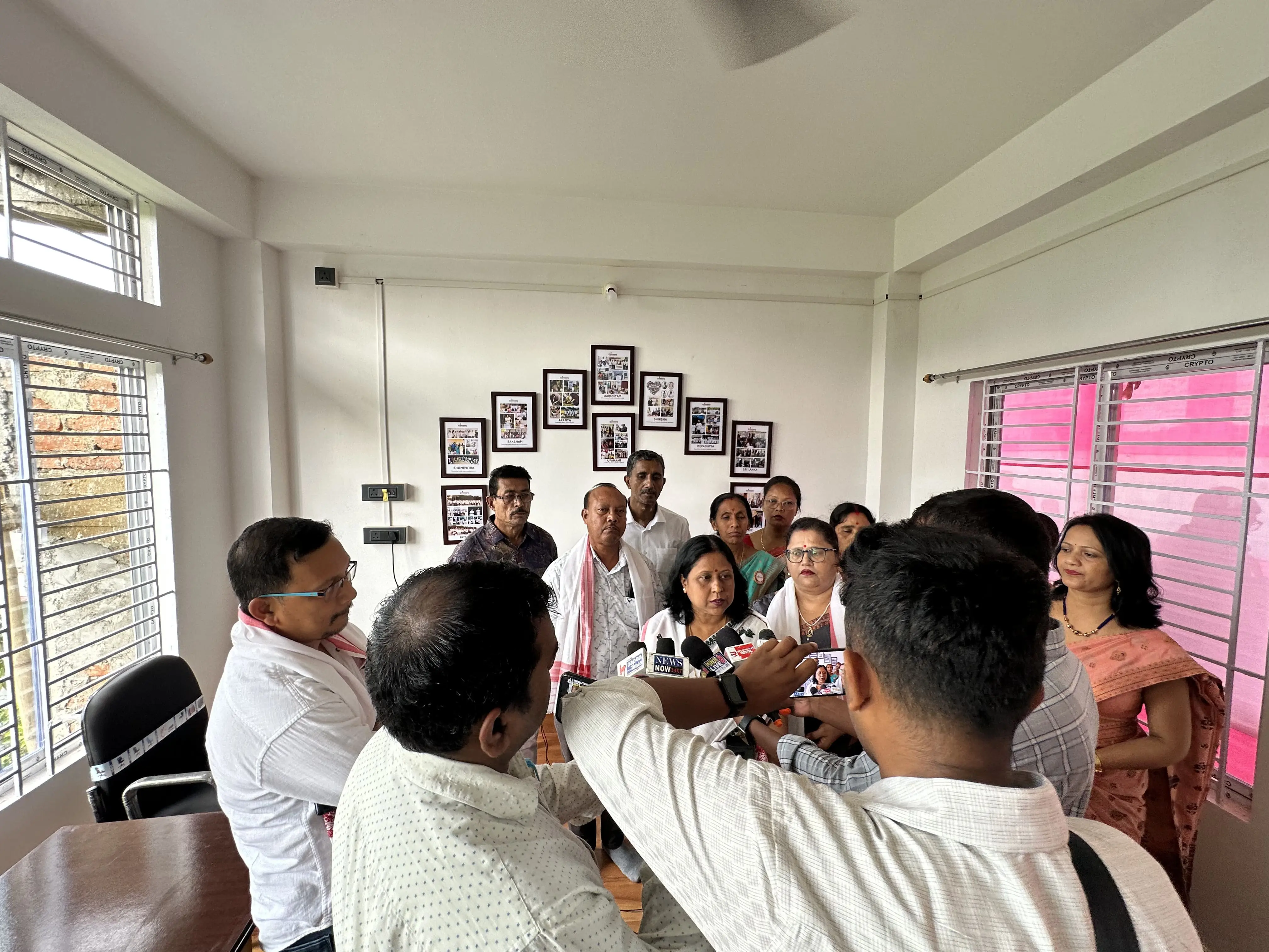 Addressing the media about Shreekara Foundation’s mission and vision