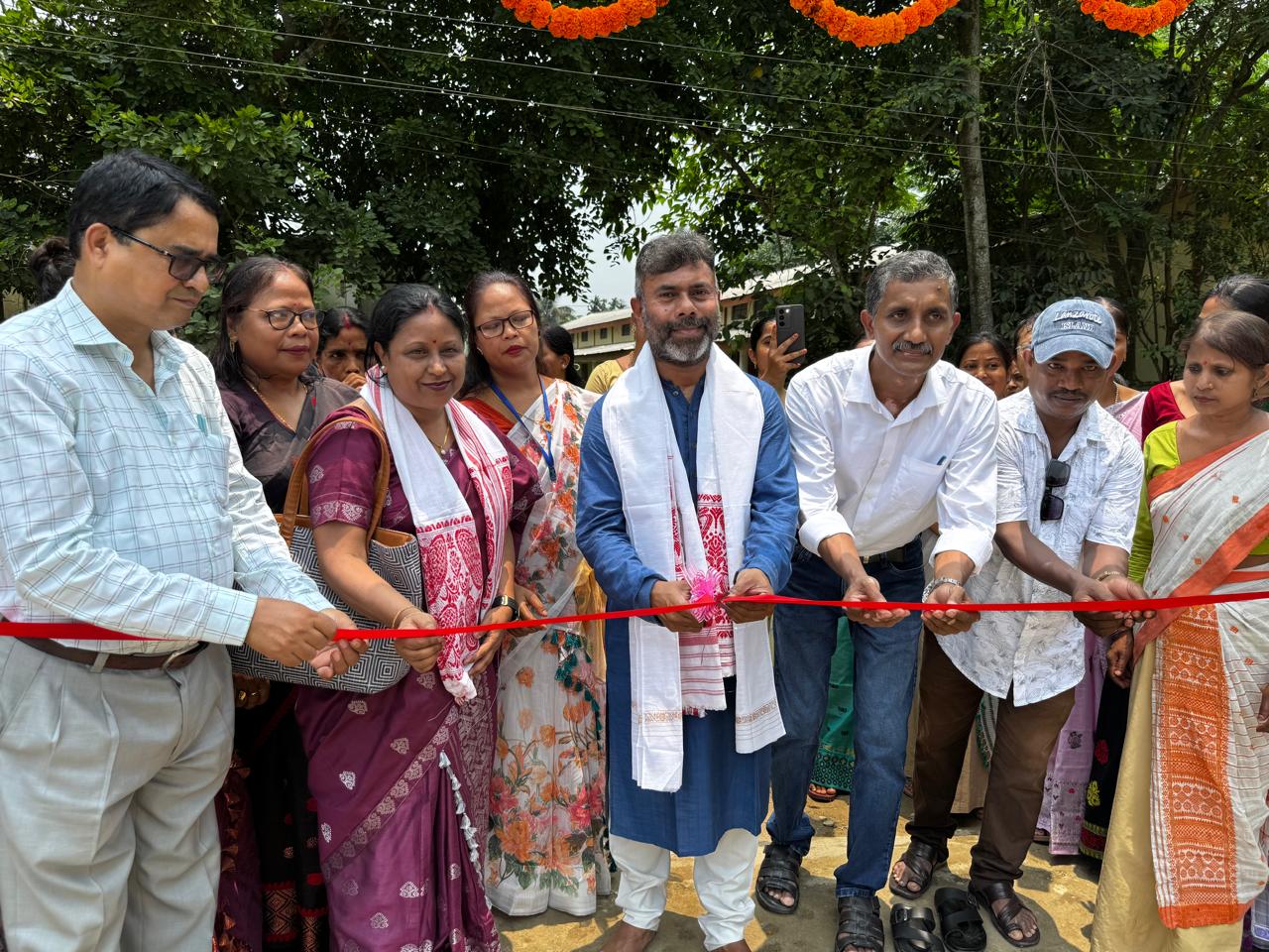 Inauguration of a newly constructed School Gate & Entrance Archway at 155 No. Cinnamara Primary School, Jorhat